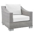thumbnail image 4 of Ergode Conway Sunbrella Outdoor Patio Wicker Rattan 4-Piece Furniture Set - Light Gray White, 4 of 5