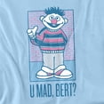 thumbnail image 2 of Sesame Street Ernie U Mad Bert? Unisex Adult T Shirt (Medium) Light Blue, 2 of 6