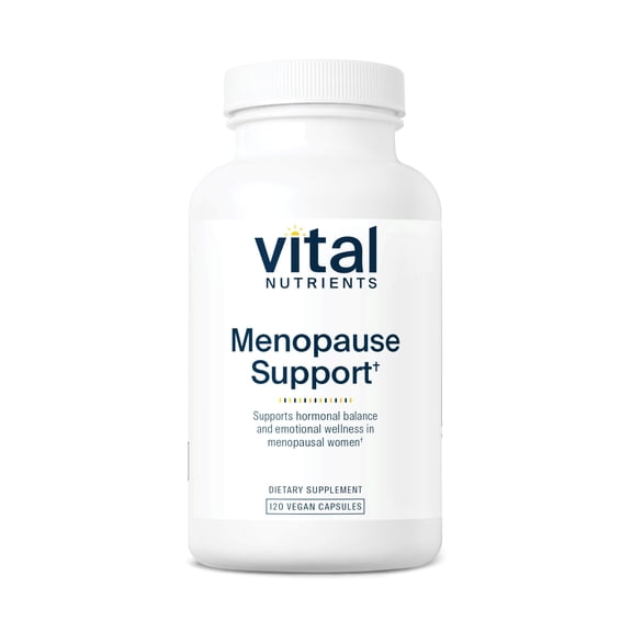 Vital Nutrients Menopause Support | Vegan Supplement for Women | Herbal Complex with Black Cohosh and Vitex Tree Berry for Hormone Balance Support | Gluten, Dairy, Soy Free | 120 Capsules