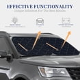 thumbnail image 4 of Bingfone Black Fish Scales Windshield Sun Shade 2-Piece Foldable Car Front Window Sunshade For Most Sedans Suv Truck - Auto Sun Blocker Visor Protector Blocks Max Uv Rays - Large, 4 of 7