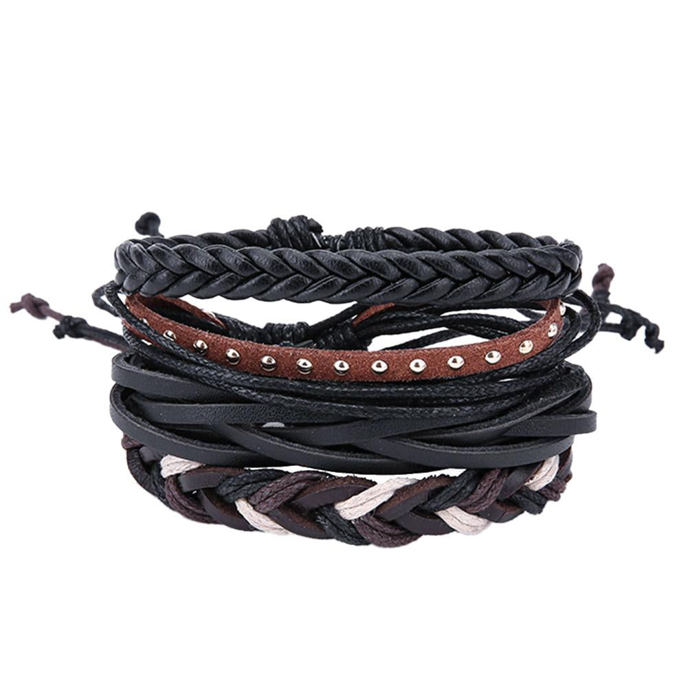 Fine hand-woven braid rope Multilayer Bracelet Unisex