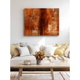 thumbnail image 4 of Burnt Orange Wall Art for Living Room,Canvas Picture Wall Decor for Bathroom Bedroom,Retro Oil Painting Modern Abstract Art Aesthetics Painting Artwork for Office Hallway Dining Room Decor 12"x16", 4 of 8