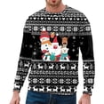 thumbnail image 1 of NLLSHGJ Chandail à Capuchon Homme Automne et Hiver Tendance Décontractée Imprimé de Noël Chandail Col Rond Chandails en Molleton Graphiques Amusants Fermeture à Glissière Design Graphique, 1 of 4