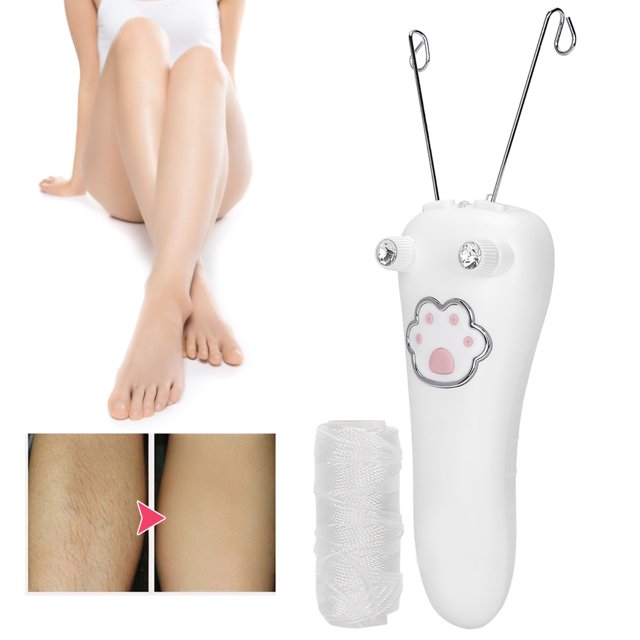 Facial Threading Hair Removal for Women, Electric Cotton Thread Epilator Body Hair Remover Threading Device Physical Removal Tool, Facial Threading Hair Removal