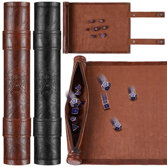 Huluwajiuyeye PU Leather Dice Bag & Mat Foldable & Rollable Compatible With DND RPG Dice Tray Ideal For Christmas Tabletop Games Accessories Let S Get Deep Game Constellation Game Galactic Orb for