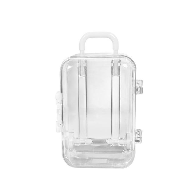 Plastic Mini Suitcase Travel Jewelry Candy Box For Home Wedding Decoration