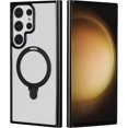 thumbnail image 7 of Magnetic Designed for Samsung Galaxy S23 Ultra Case,Compatible with Magsafe Wireless Charging,Invisible Stand,Shockproof Transparent Slim Protective Case for Samsung S23 Ultra Case,Black, 7 of 7