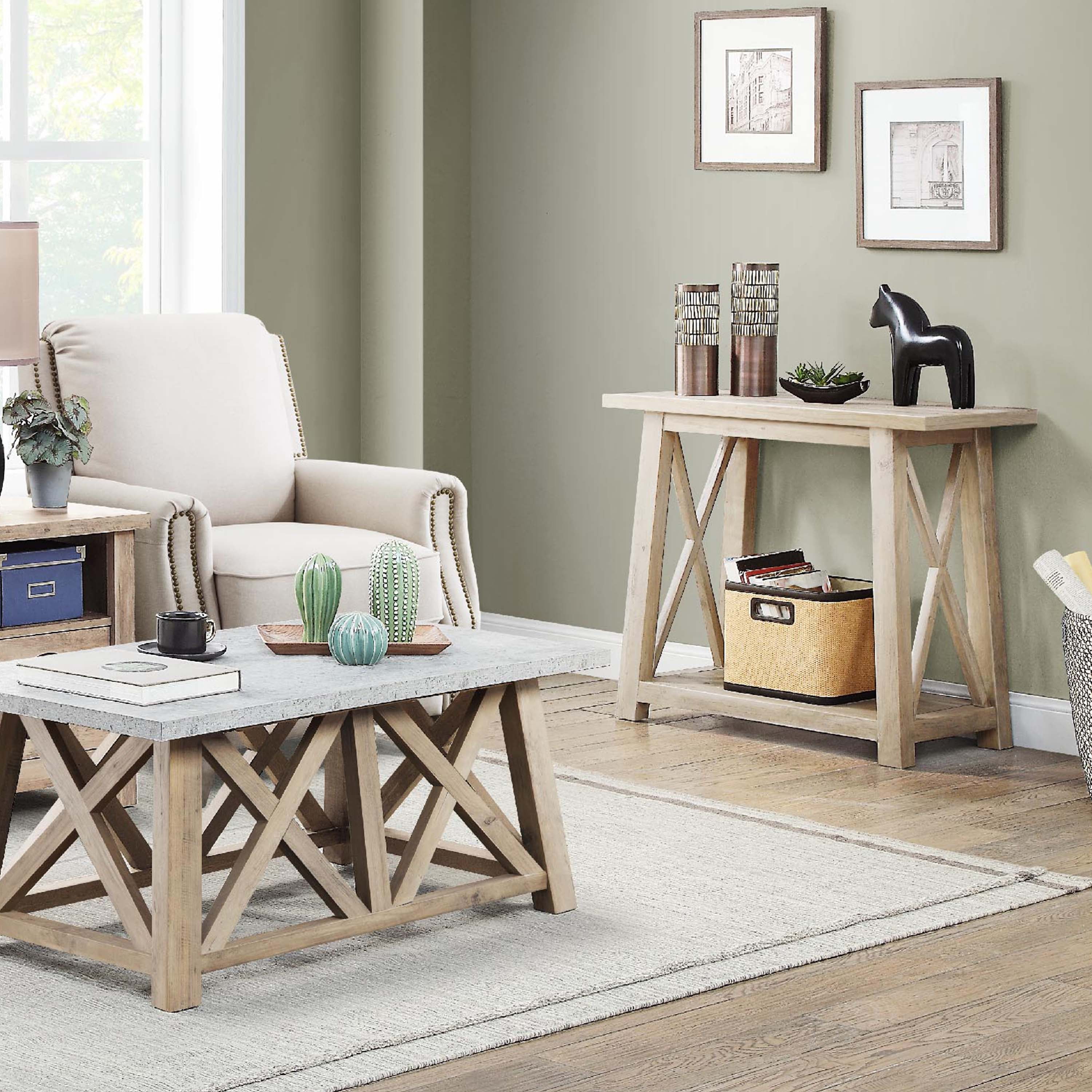 Better Homes Gardens Granary Modern Farmhouse 36 Console Table Rustic Grey