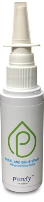PUREFY Nasal Spray (1.7oz) Gentle, Hypoallergenic, Nasal Rinse and Sinus Relief for Dryness and Irritations. Non-irritating for Sensitive Tissue. Proven by Leading Medical Institutions. 420 Sprays