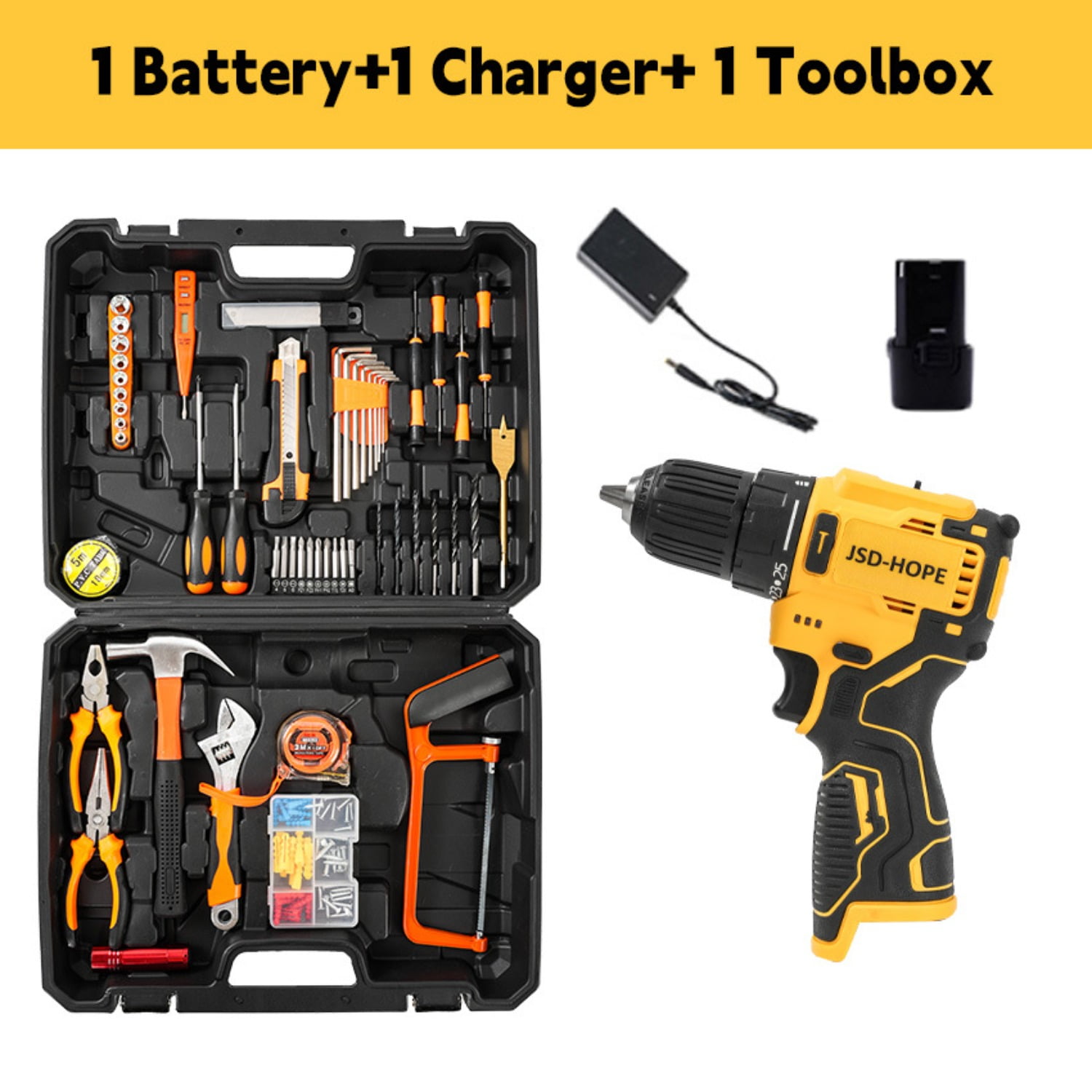 Brushless Cordless Impact Drill/Driver, High Torque Lithium-ion Electric Screwdriver