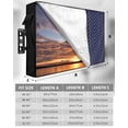 thumbnail image 7 of Outdoor TV Cover 52 to 55 Inch Weatherproof, Abstract Geometric Waterproof TV Screen Protector for Outside Decor with Zipper and Pocket 52"L x 30"H , Navy Blue Gold Minimalist Herringbone Pattern, 7 of 7