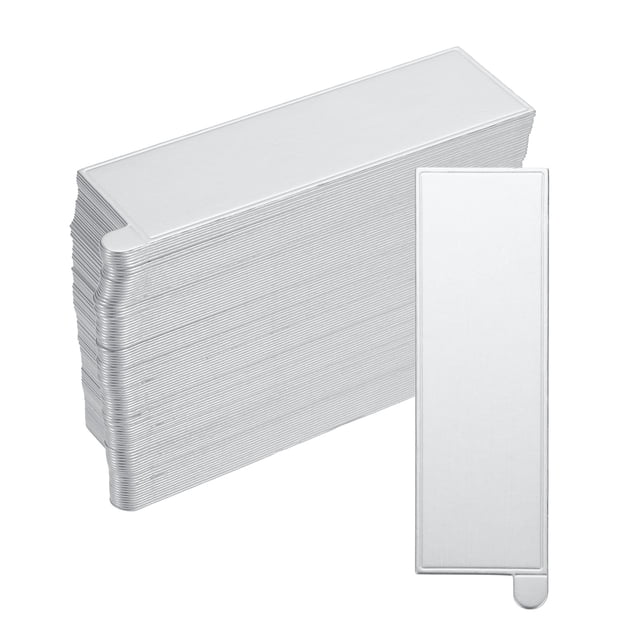 Uxcell 100pcs Mini Cake Boards, Mousse Cake Cardboards for Cake Bases (Silver Tone)