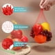 thumbnail image 3 of Paquete de 100 bolsas de malla reutilizables para productos, 40cm/16 pulgadas, bolsas de almacenamiento lavables reutilizables para frutas frescas, verduras, mariscos, rojas, 3 of 5