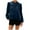 Blue, variant on Women's Velvet Blouse Solid Color Lace Trim Long Sleeves Round Neck Elegant Fall Casual Tops Shirts Olive Green