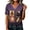 Purple03, variant on Stralyhd Halloween Shirts for Women Halloween Print Tee Night Club V‑neck Top Boho Short Sleeve Shirt L