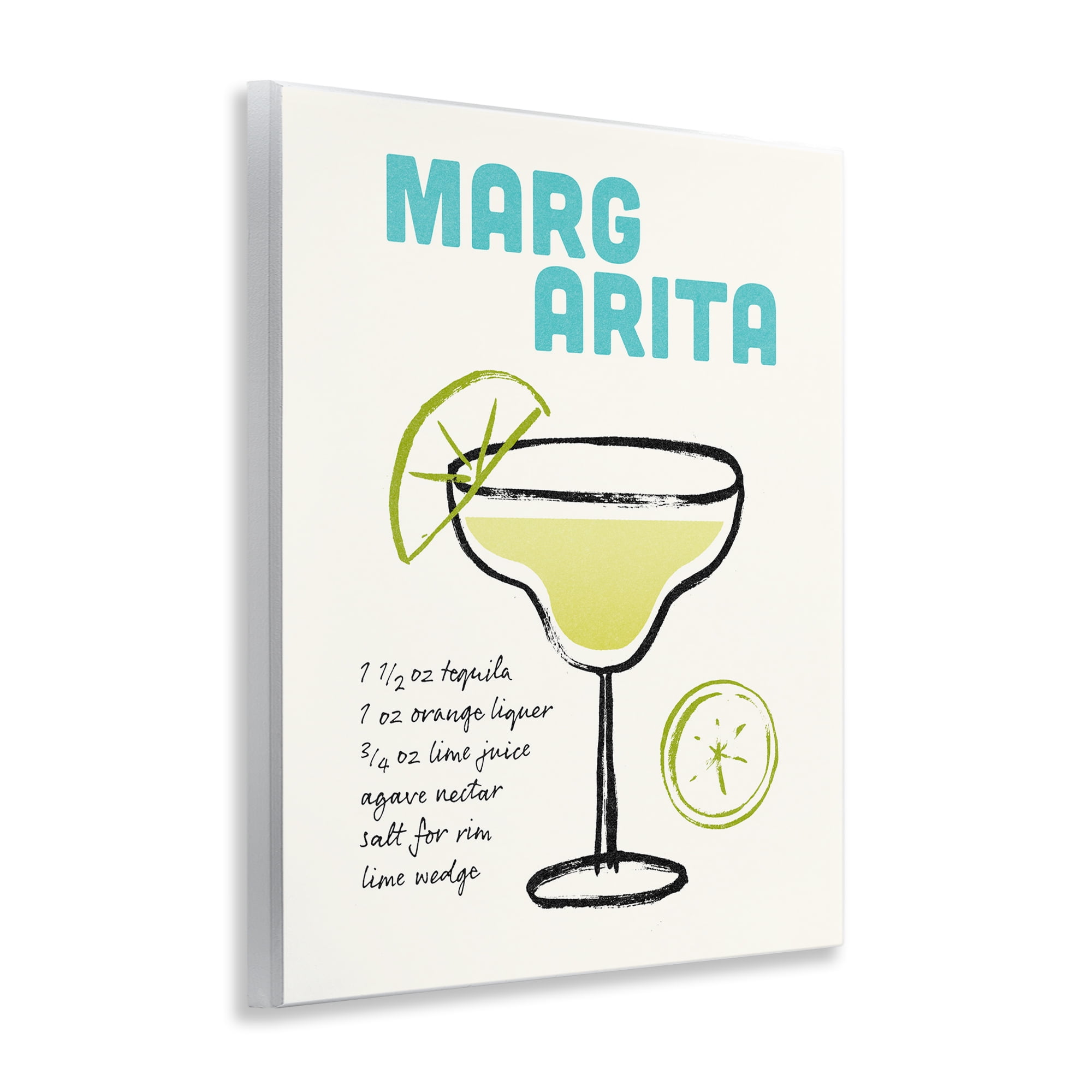Stupell Industries Margarita Drink Recipe Food & Beverage Painting Unframed Art Print Wall Art, 11 x 14