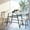 Marble Color, variant on Small Dining Table Sets for 2, Brown Kitchen Dining Set Table and 2 Chairs with Metal Frame and Wine Rack, Compact Space Industrial Breakfast Nook Dining Set for Apartment Kitchen, JA1544