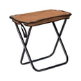 thumbnail image 4 of Taburete de Camping, silla pequeña plegable con bolso con cremallera para adultos, taburete plegable portátil, taburete de pesca para viajar, barbacoa Marrón, 4 of 8