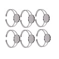 thumbnail image 3 of 6 Pcs Plateau de Bracelet Rond en Cuivre Argenté Fournitures de Fabrication de Bijoux pour Femmes Artisans, 3 of 8