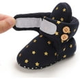 thumbnail image 5 of Baby Booties Newborn Boys Girls Fleece Boots Non Slip Grippers Stay On Slipper Socks Infant First Walker Winter Warm Crib Shoes, 5 of 7