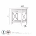 thumbnail image 3 of Bush Furniture Key West Nightstand, Pure White Oak, 3 of 6
