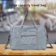 thumbnail image 5 of Bolsa de viaje plegable | Equipaje de mano deportivo para mujeres y niñas | Nailon resistente al agua | Capacidad de 25 l | Bolsa de fin de semana ligera y plegable | Negro, azul marino, gris y vino, 5 of 5