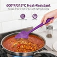 thumbnail image 4 of U-Taste 600°F High Heat Resistant Silicone Spatula Set of 3, BPA-Free Food Grade Kitchen Cooking Baking Mixing One Piece Seamless Flexible Rubber Scraper for Nonstick Cookware (Purple), 4 of 10