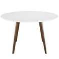 thumbnail image 2 of White Platter Dining Table EEI-1064-WHI, 2 of 6