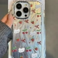 thumbnail image 2 of For iPhone 14 Pro phone Shell Cute Cartoon Dog, Strawberry, PC+TPU shock proof Telefonskal, 2 of 4