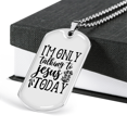 thumbnail image 3 of Talking To Jesus Today Christian Necklace Stainless Steel or 18k Gold Dog Tag 24" Chain, 3 of 8
