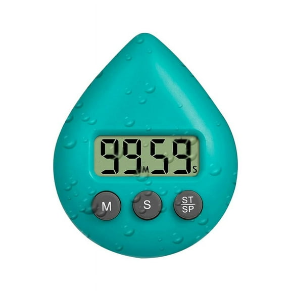Silent Non-Ticking Battery Operated Shower Timer, Waterproof Digital Timer, Small Size Cute Timer Green