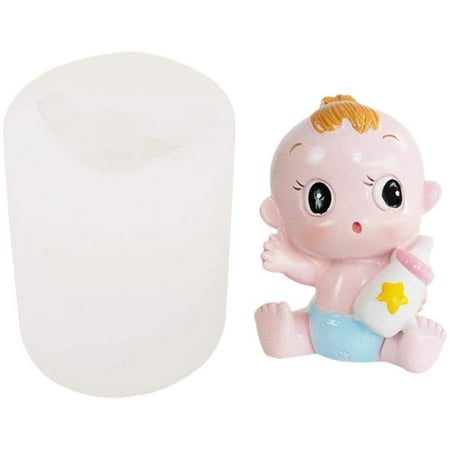 

Baby Holding Bottle Silicone Mold DIY Handmade Candy Mold for Fondant Chocolate Cake Decoration