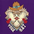 thumbnail image 6 of Wild Bobby Home Is Where You Hang Your Hat Country Eagle Pop Culture Women Graphic Tee, Purple, 3X-Large, 6 of 6