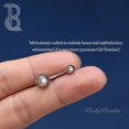 thumbnail image 3 of Real Solid G23 Titanium Belly Button Rings - 14G Internally Threaded 10mm Belly Ring Round  Star Teardrop CZ Navel Rings for Women, 3 of 12