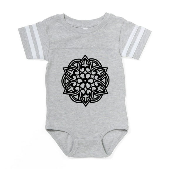 CafePress - Deco Medallion_Bl 1 - Cute Infant Baby Football Bodysuit