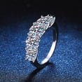 thumbnail image 2 of Anillo de plata esterlina s925 de estilo europeo y americano Anillo de moissanita de color D para mujer Anillo de diamante Moisan de 3,6 quilates, 2 of 5