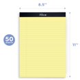 thumbnail image 3 of Bloc de notas legales Alitte, amarillo, 21,6 x 27,9 cm, 50 hojas, paquete de 12, 3 of 6