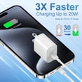 thumbnail image 2 of Cargador y cable CSXZCOON USB C de 20 W para iPhone 16/15/iPad, 2 of 7