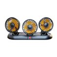 thumbnail image 1 of Ventilador de refrigeración para coche, 3 cabezales, giratorio, multiusos, portátil y ligero. Orange 24V, 1 of 8