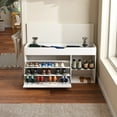thumbnail image 3 of Jopath Entryway Bench with Shoe Storage Space-Saving Shoe Organizer White, 3 of 7