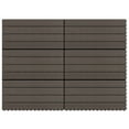 thumbnail image 1 of vidaXL Tuiles de Terrasse 6 Pcs WPC 60x30 cm 1,08 M2 Brun Foncé, 1 of 4