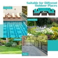 thumbnail image 5 of Gymax 6PCS Rattan Outdoor Sectional Sofa Set Patio Furniture Set w/ Turquoise Cushions, 5 of 10