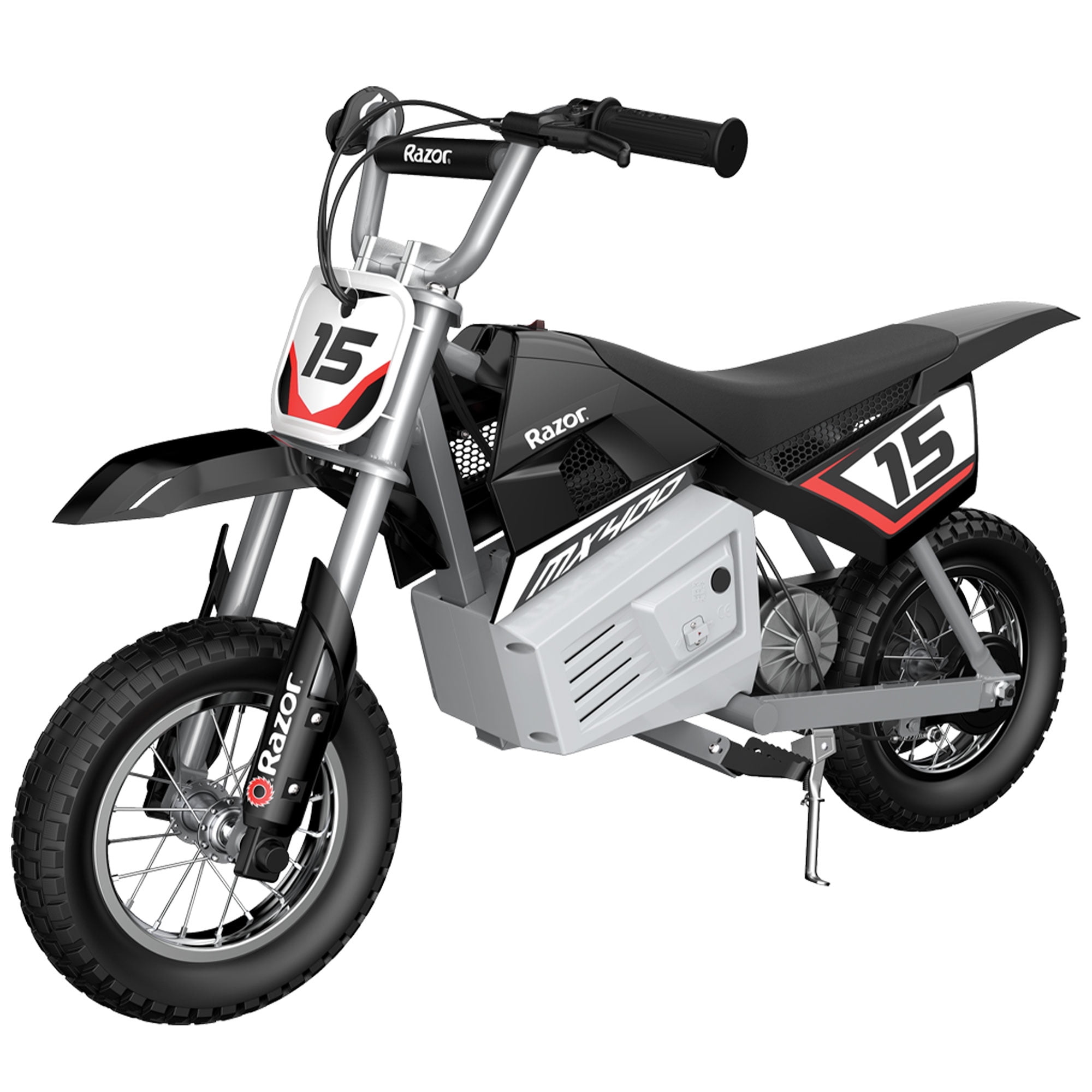 Razor MX350 & MX400 Dirt Rocket Electric Motorcycle Dirt Bike, Black & Red