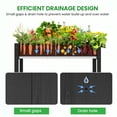 thumbnail image 5 of SERWALL HDPE Raised Garden Bed with Legs, 43"x16"x30" Elevated Planter Box, Outdoor Planter for Vegetables Flowers, Black, 5 of 12