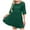 Dark Green, variant on Sparkling Sequined Short Sleeve Mini Dress - Loose Waist, Solid Color, Party/Gala Wear, Machine Washable - S-XXL Sizes