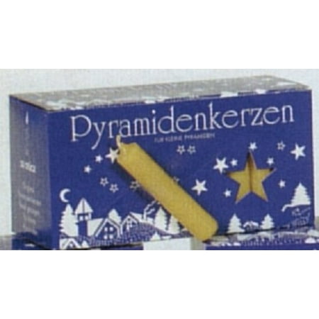 50 Honey 14mm diameter German Christmas Pyramid Candles Made in