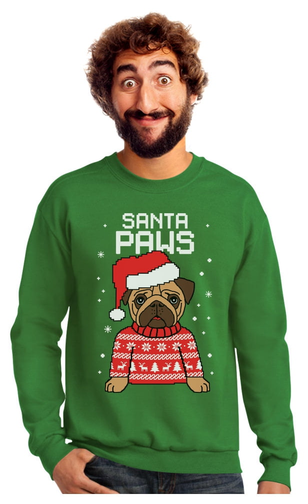 TeeStars Santa Paws Pug Ugly Christmas Sweater Dog Toddler/Kids Sweatshirts