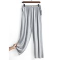 thumbnail image 4 of SWSMCLT Women's Plus Size Pajama Pant Cotton Cool Nightwear Classic Elasthane Home Sleep Bottoms Pj Comfy Loose Fall Light Grey 3X-Large, 4 of 4
