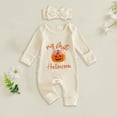 thumbnail image 2 of Mnyotv Halloween Embroidery Jumpsuit with Headbands Fall Winter Clothes Infants Baby Girls Outfits Size 0-3Months, 2 of 4