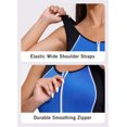 thumbnail image 5 of BALEAF Women's Boyleg Athletic One Piece Swimwear Modest Racerback Training Bathing Suits Full Coverage Pro Swimsuit Blue/Black 40, 5 of 6
